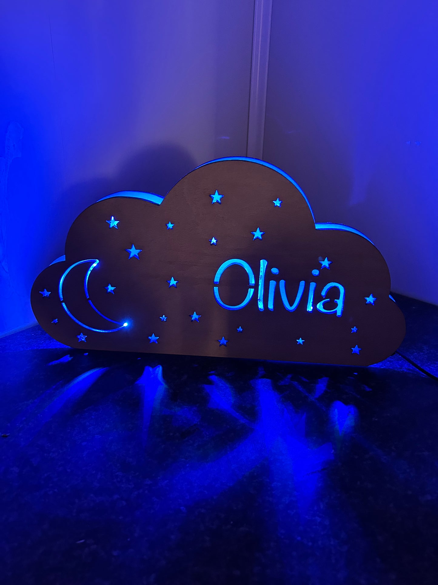 Personalised Night Light 3D Cloud