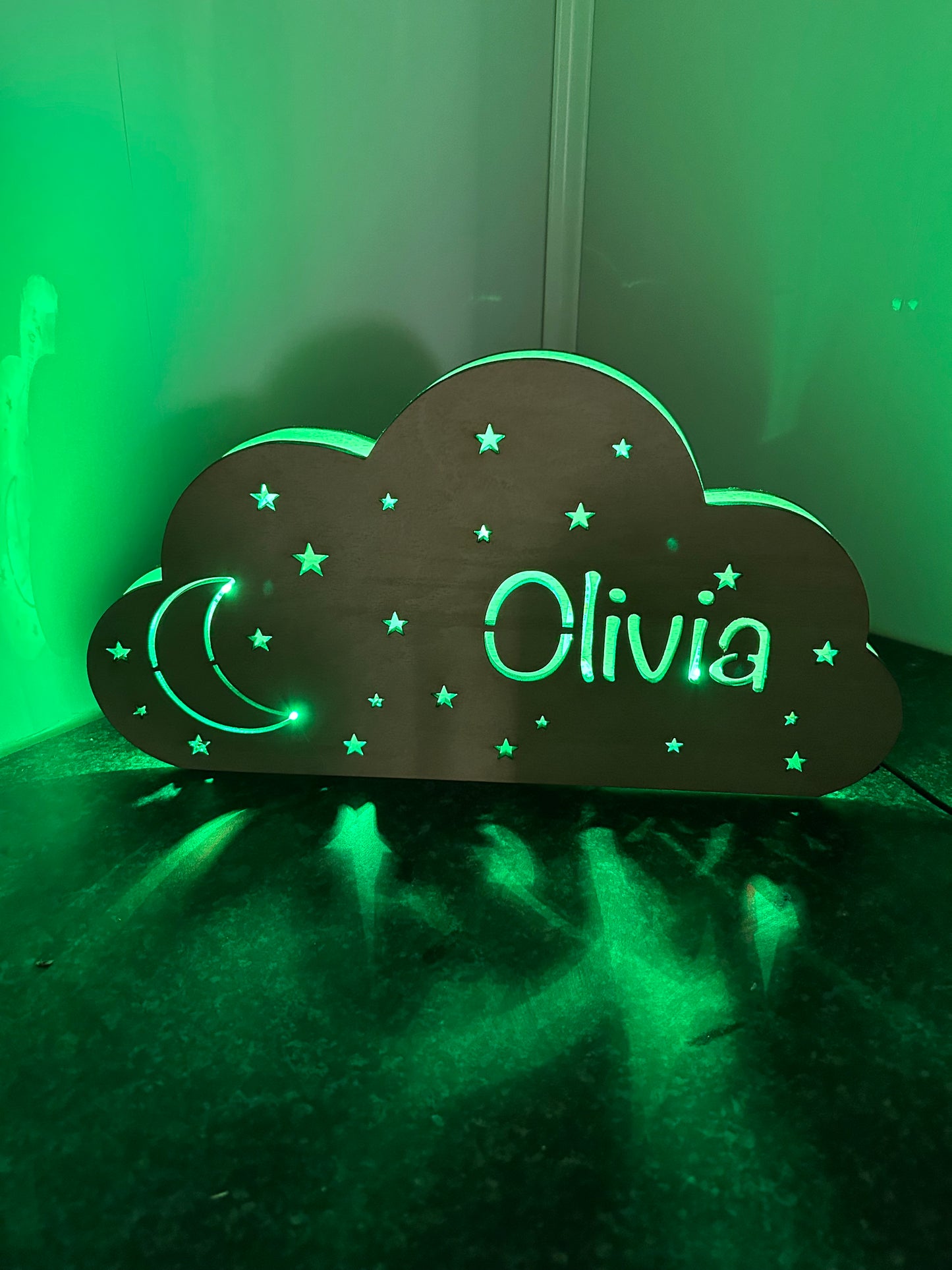 Personalised Night Light 3D Cloud