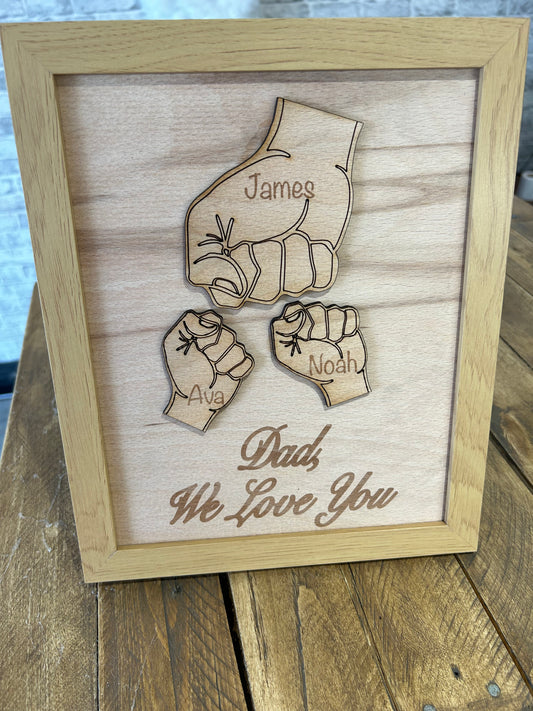 Personalised Fist Pump Frame