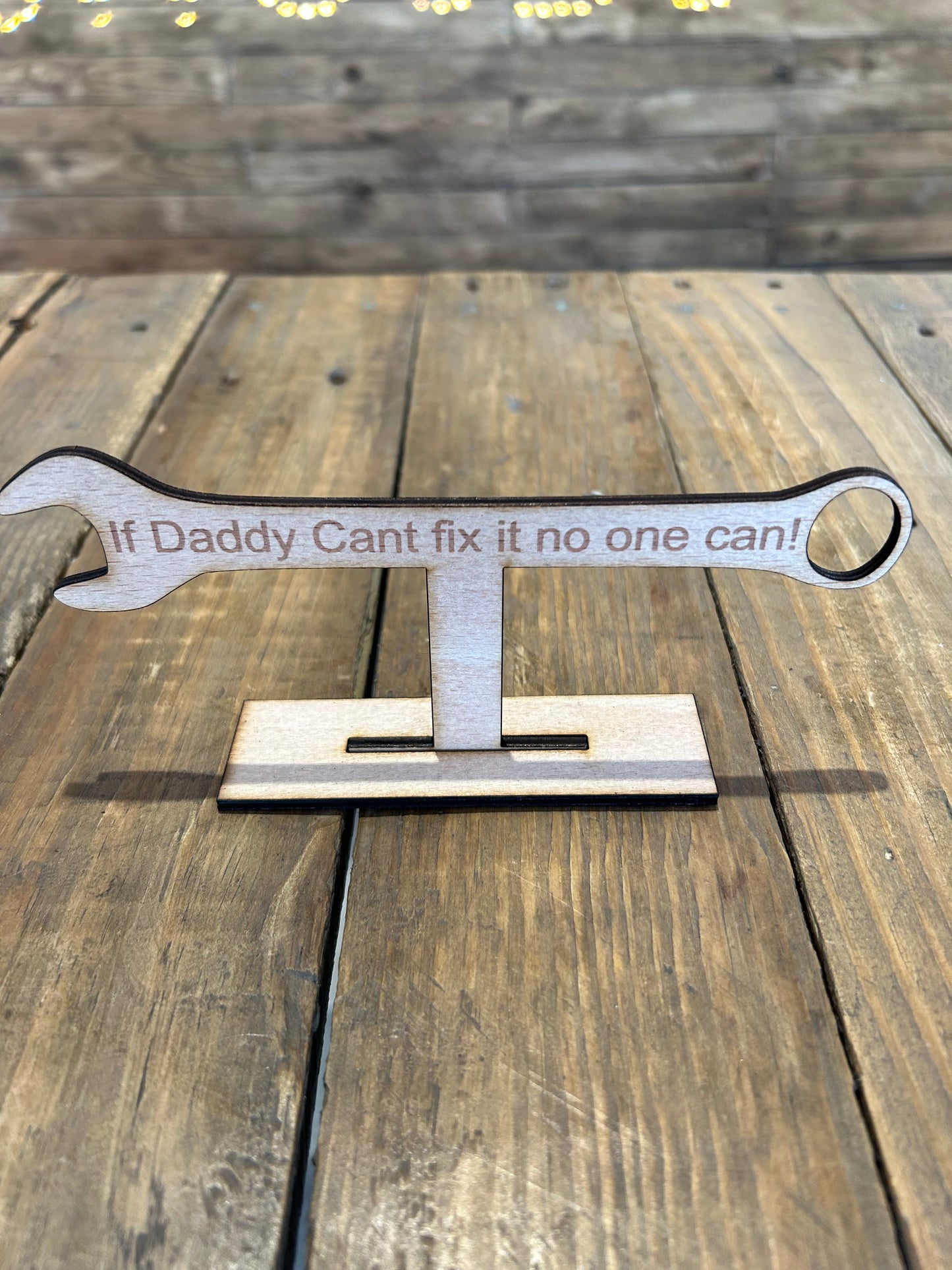 Personalised Wooden Spanner Decoration