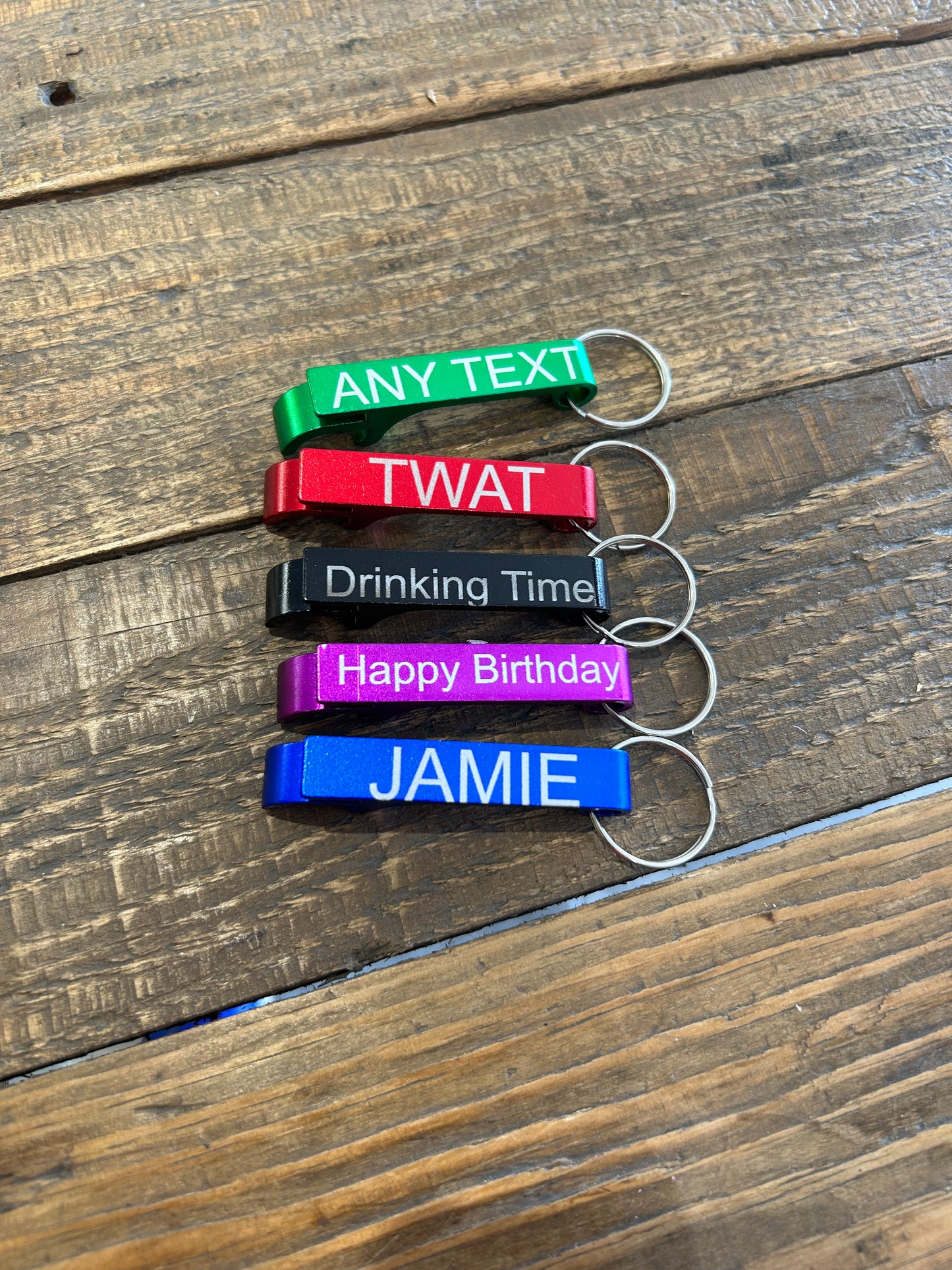 Personalised Keyring Bottle Opener