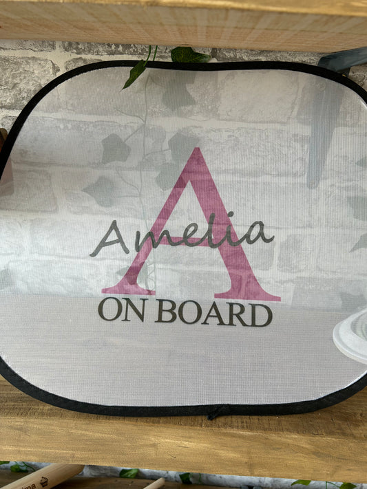 Set Of 2 Personalised Car Sun Shade