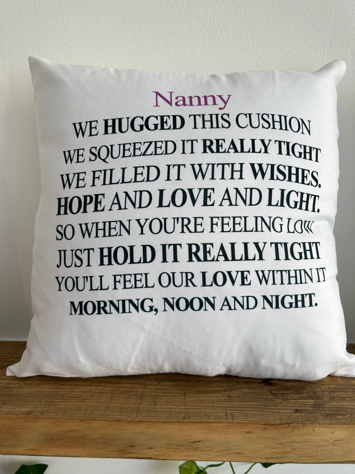 Personalised We Hugged This Cushion