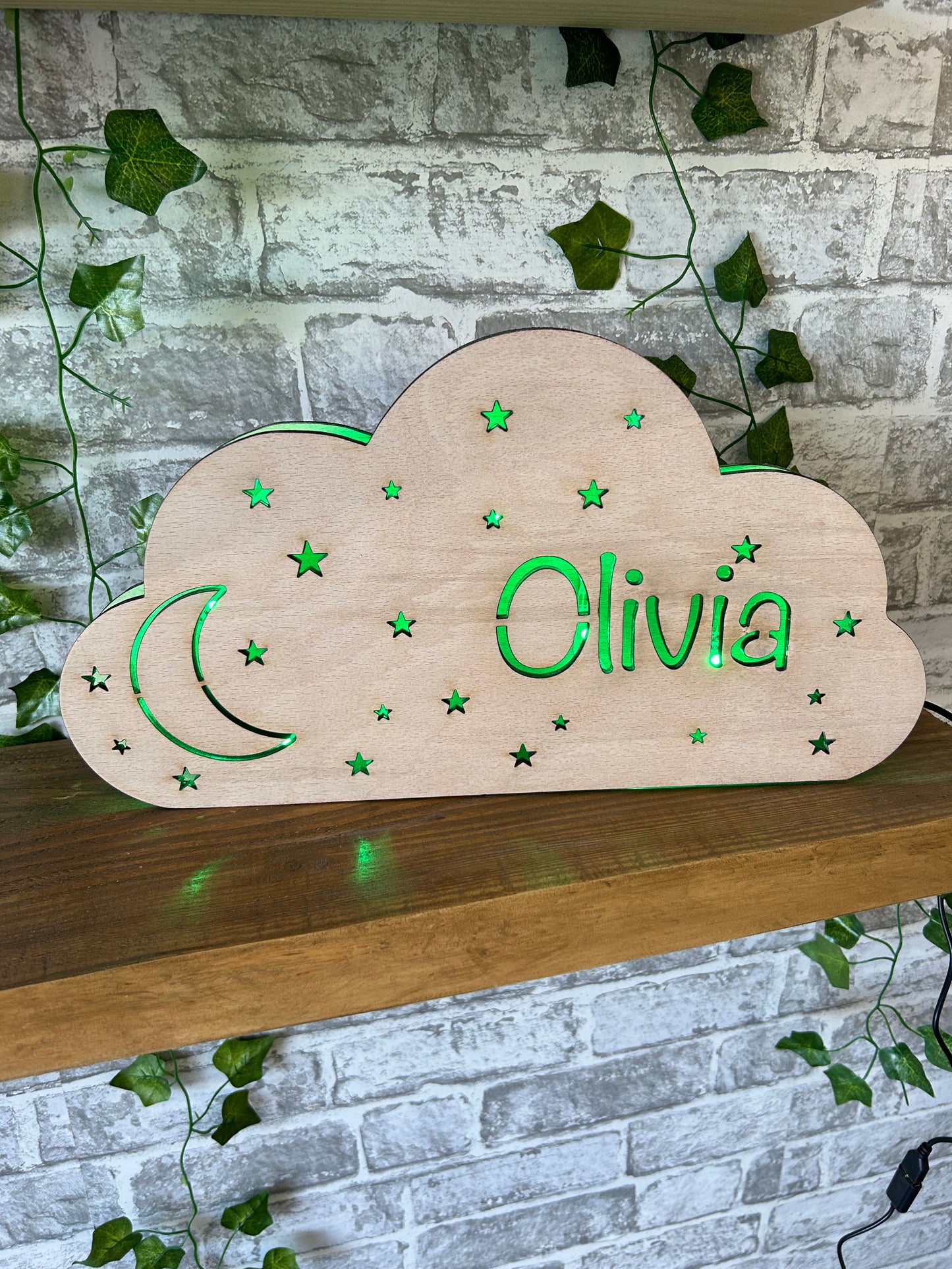 Personalised Night Light 3D Cloud